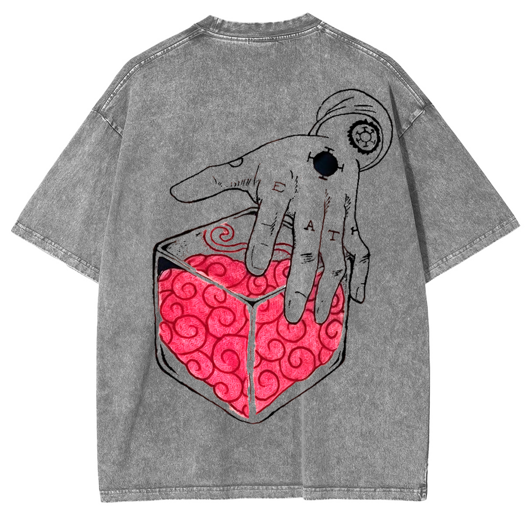 T-shirt unisexe délavé Trafalgar D. Water Law, anime One Piece