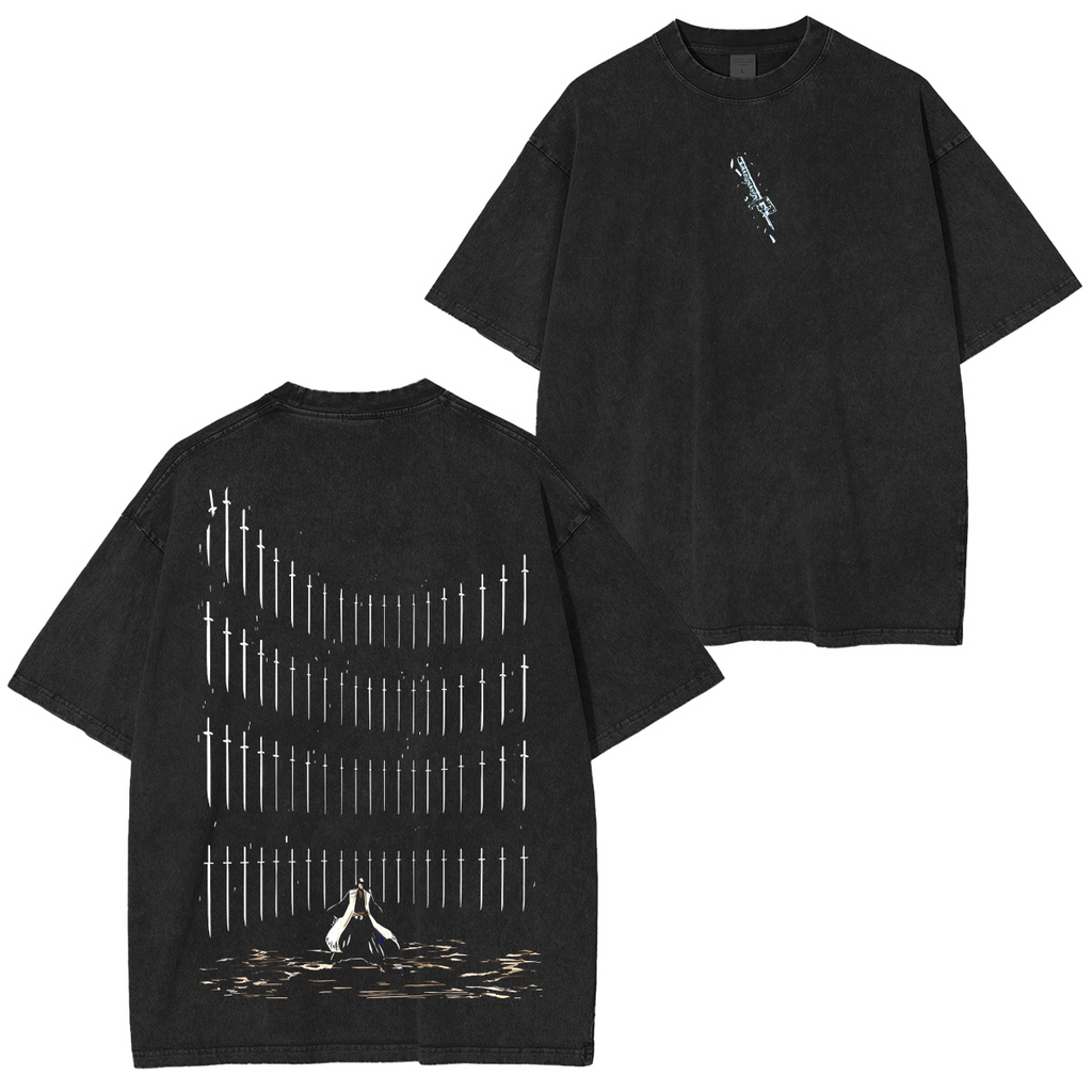 Bleach Bankai Combo Anime Unisex Washed T-Shirt