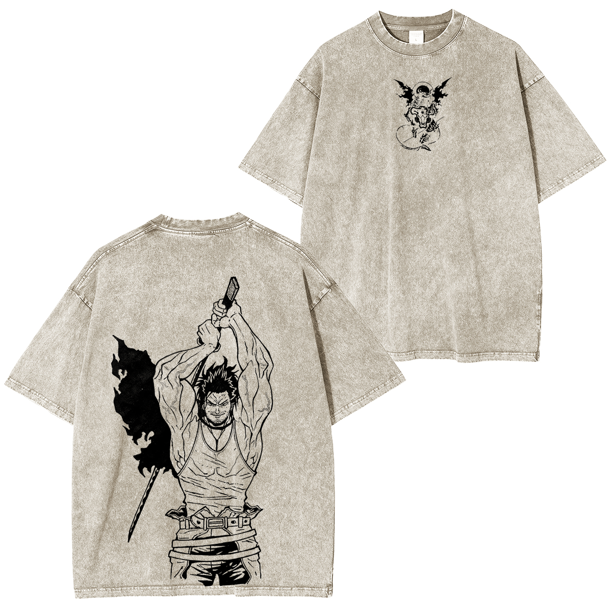 T-Shirt unisexe délavé Yami Sukehiro, Anime Black Clover