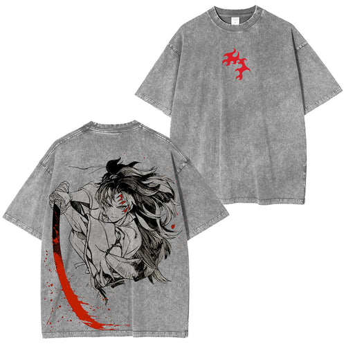 Yoriichi,Demon SlayerCamiseta Lavada Unisex