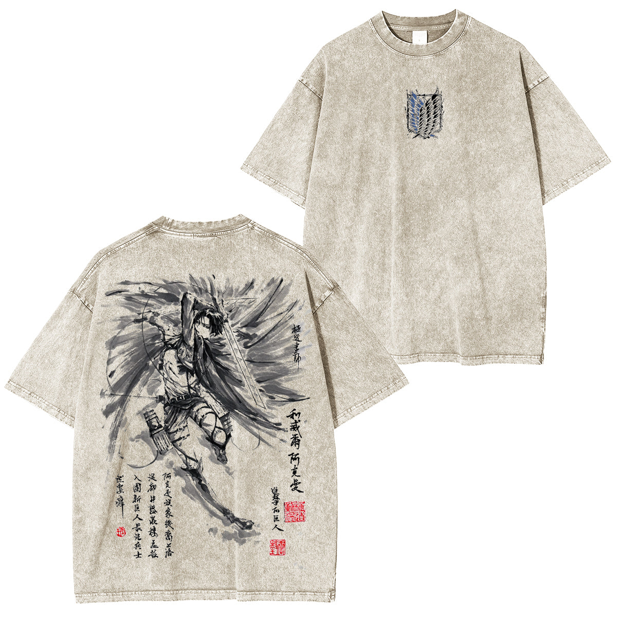 Attack on Titan Unisex Washed T-Shirt