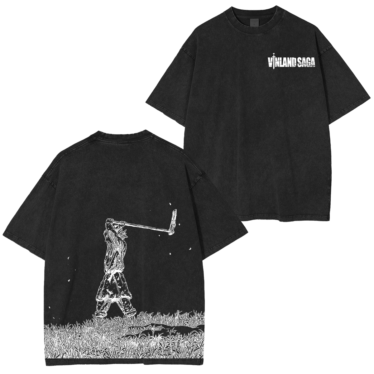 T-shirt unisexe délavé Vinland Saga Anime