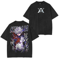 T-shirt Unisexe Délavé Freecss vs Kirua Zoldyck Hunter × Hunter Anime