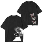 Camiseta Unisex Lavada Retro Vintage Anime Tokyo Ghoul Ken Kaneki
