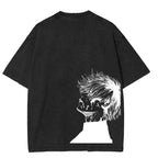 Camiseta Unisex Lavada Retro Vintage Anime Tokyo Ghoul Ken Kaneki