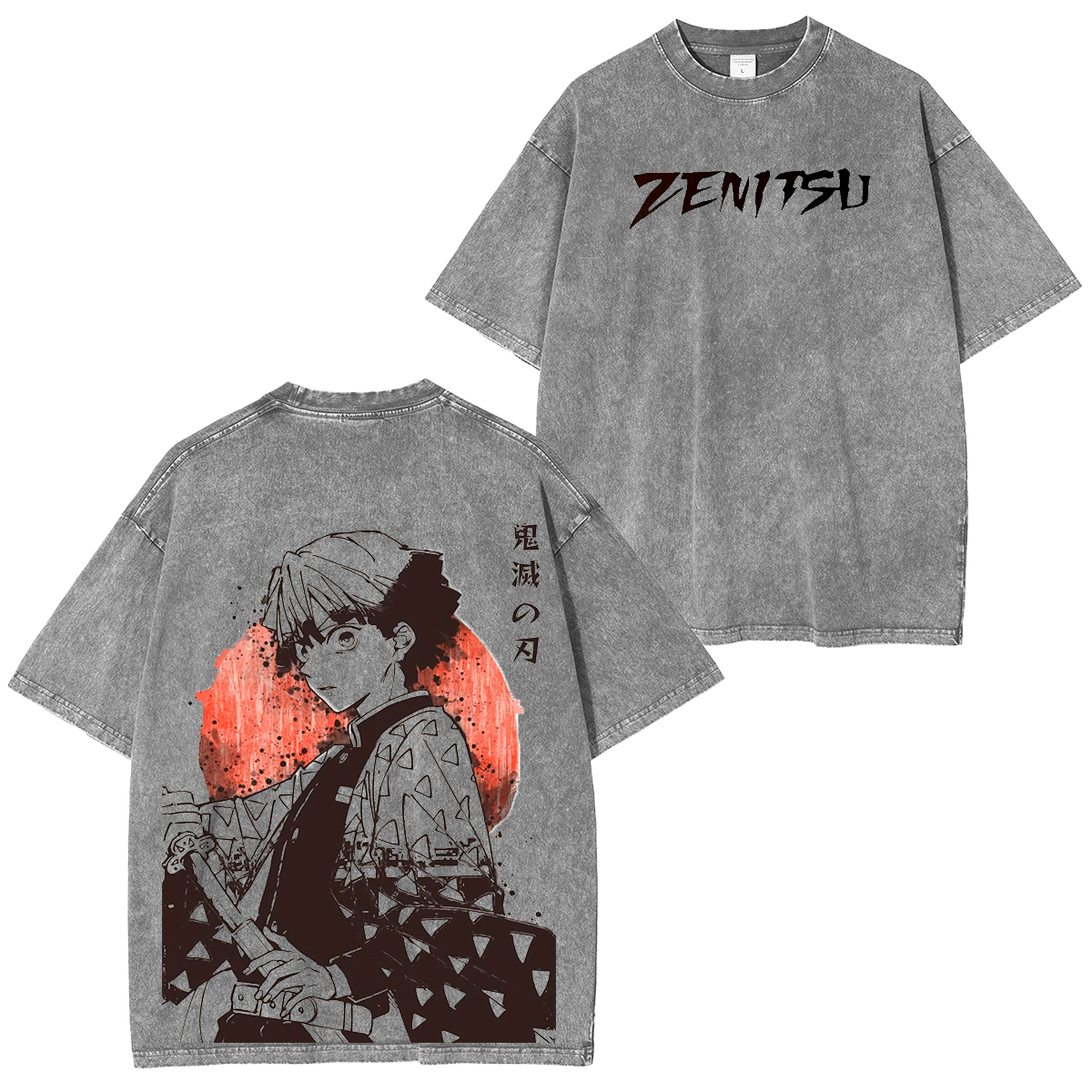 Zenitsu, camiseta desgastada del anime Demon Slayer