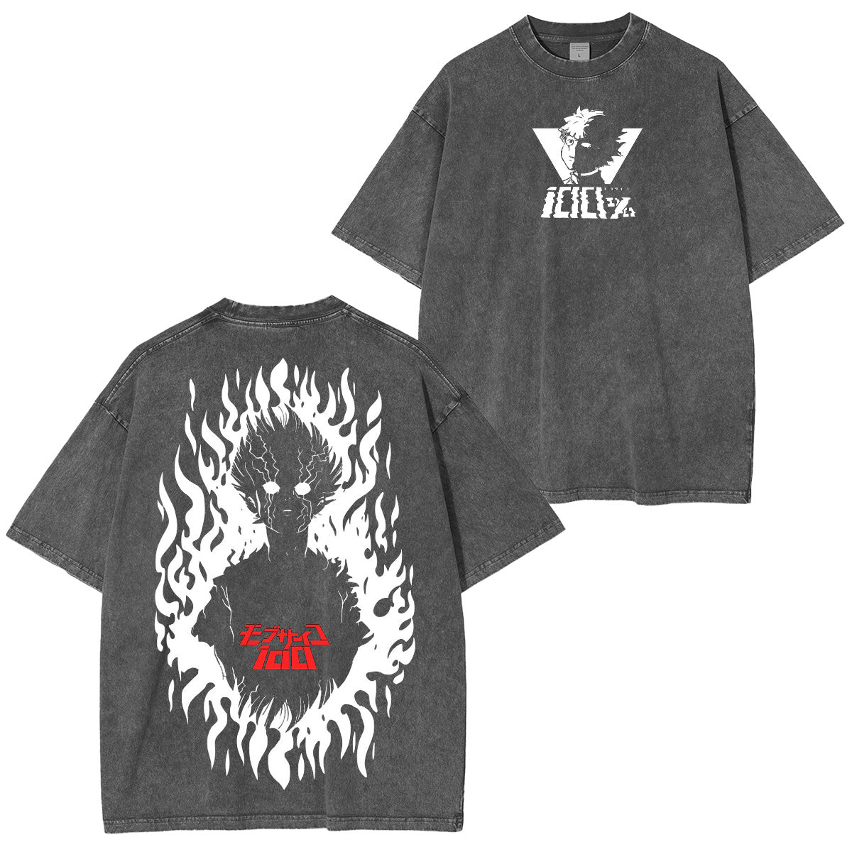 T-shirt/Sweat-shirt/Sweat à capuche délavé Mob Psycho 100