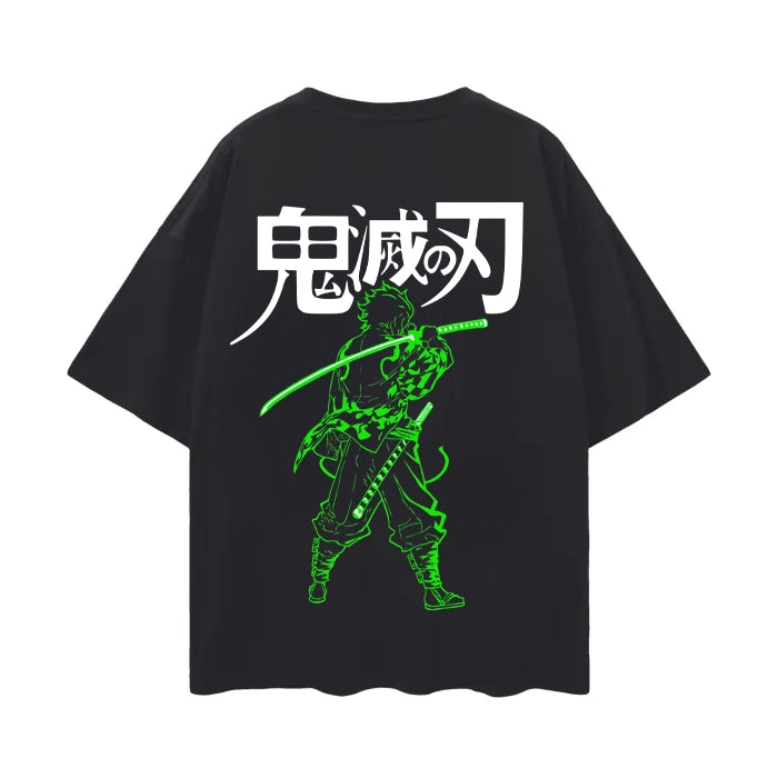 Camisa streetwear negra Hashira del Viento