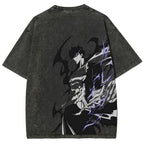 solo leveling Unisex Fit Washed T-Shirt 2501009739