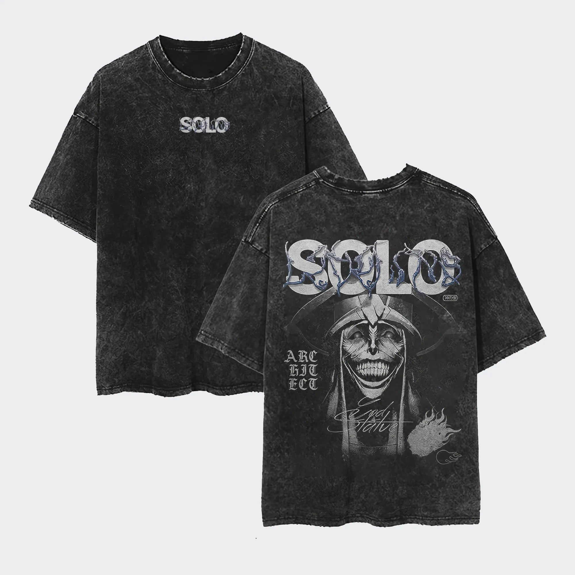 Camiseta unisex lavada estampada de Solo Leveling