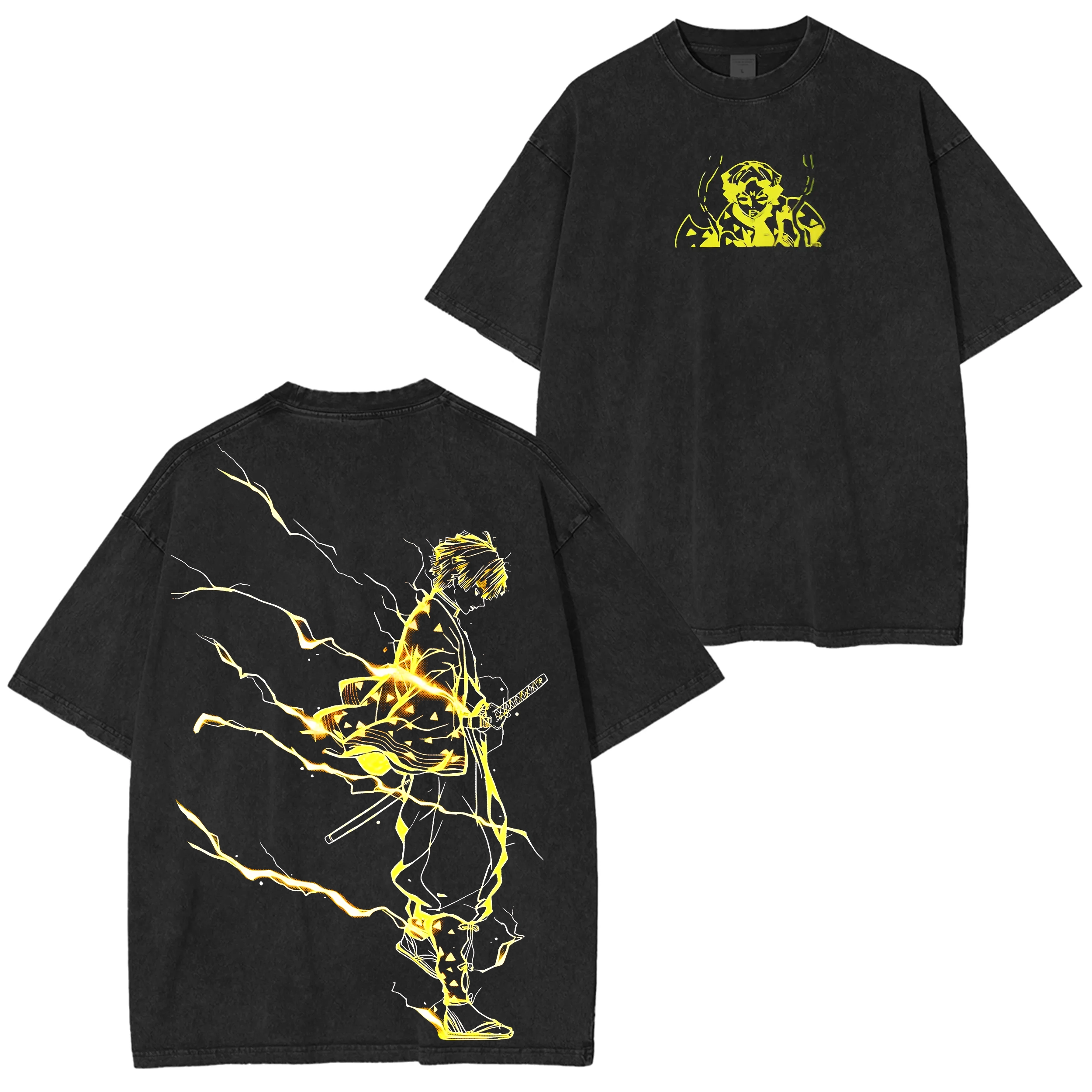 Camiseta Agatsuma Zenitsu Demon Slayer Unisex Lavada