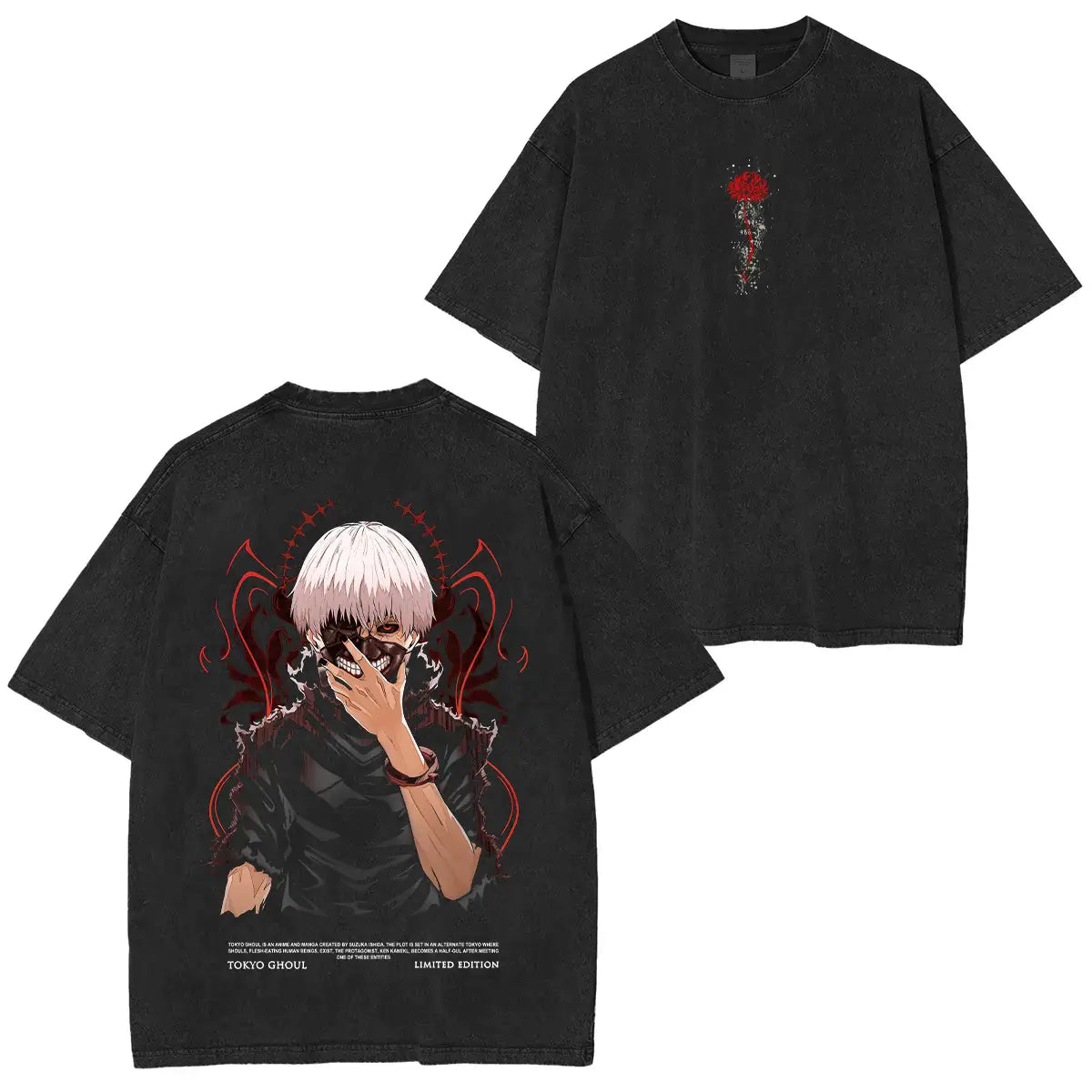 Tokyo Ghoul Tee – Ken Kaneki Vintage Washed Oversize Shirt