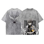 T-shirt délavé unisexe Zenitsu Demon Slayer