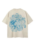 Camiseta lavada unisex de anime Demon Slayer
