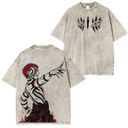 Camiseta unisex lavada Akaza Luna Superior 3 de Demon Slayer