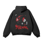 Sudadera con Capucha Negra de Estilo Urbano