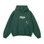 Sudadera con capucha verde "Cadenas rotas" de estilo urbano