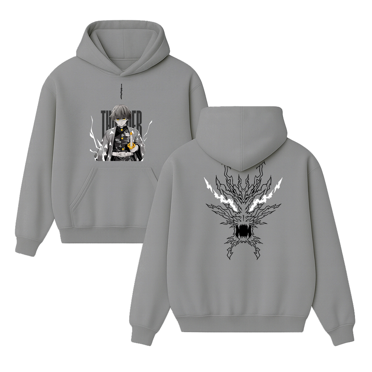 Sudadera con capucha unisex Zenitsu Demon Slayer Anime