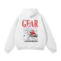 Sweat à capuche streetwear blanc "Path of the Pirate King Gear 2"