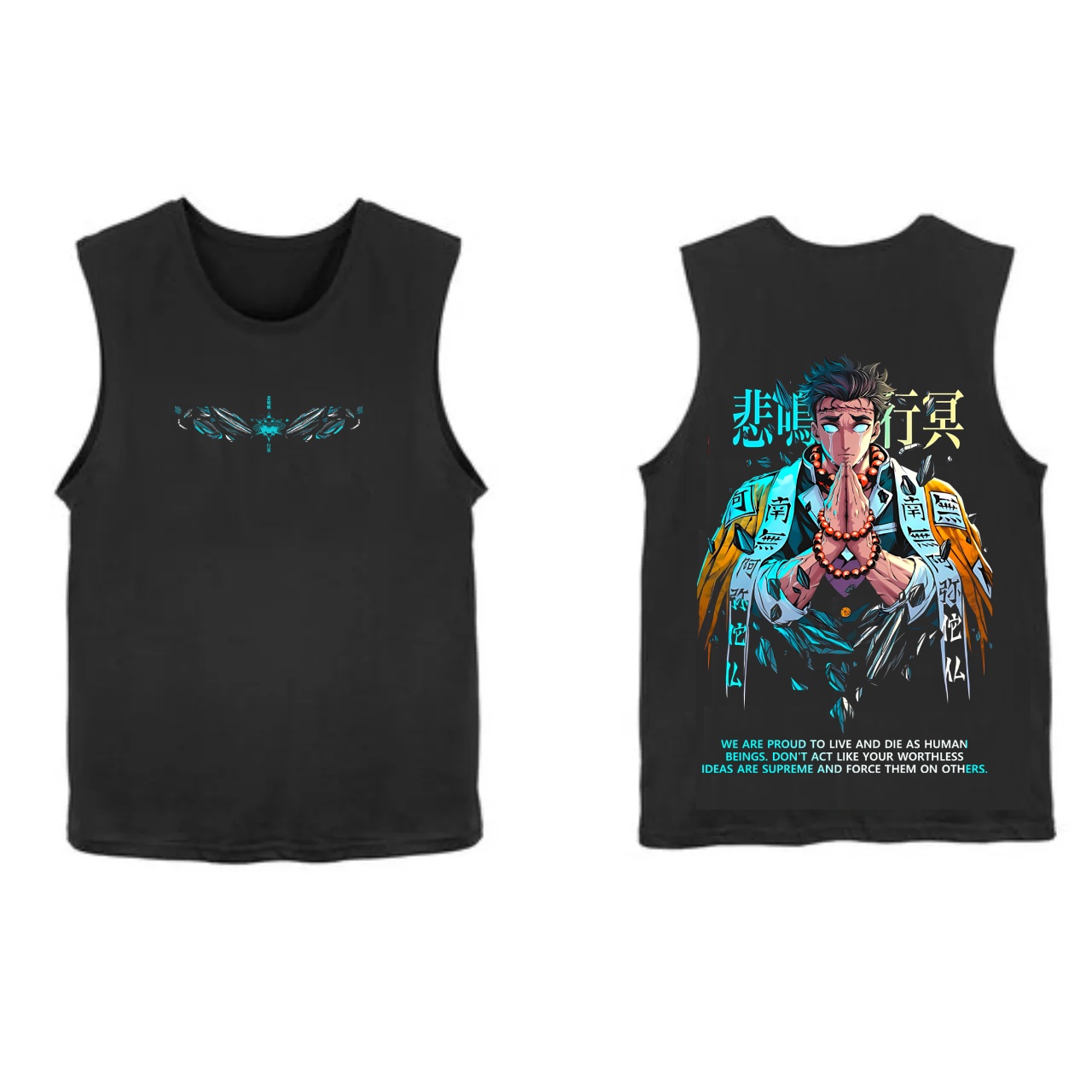 Hashira Demon Slayer Tank Top– Rengoku, Giyu, Tengen, Obanai, Gyomei, Mitsuri Vintage Washed