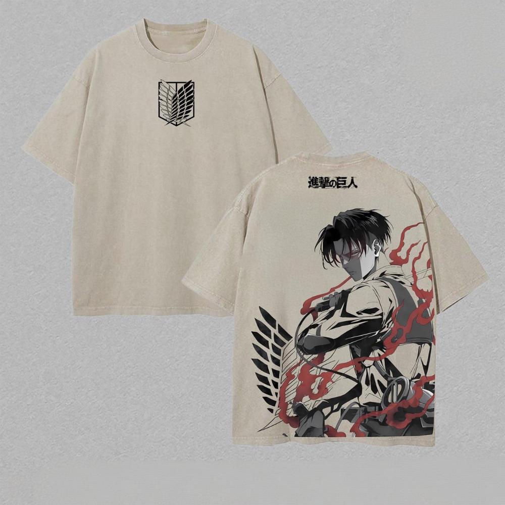 Attack on Titan: Camiseta/Sudadera/Sudadera con capucha vintage de Levi Ackerman