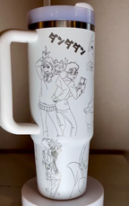 Vaso Stanley de anime grabado con láser