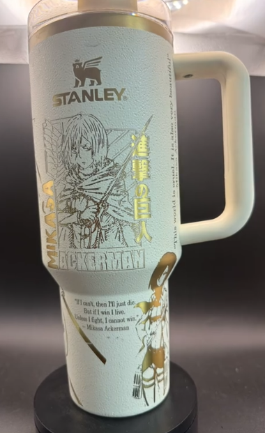 Attack on Titan Themed engraved Stanley Tumbler Cup