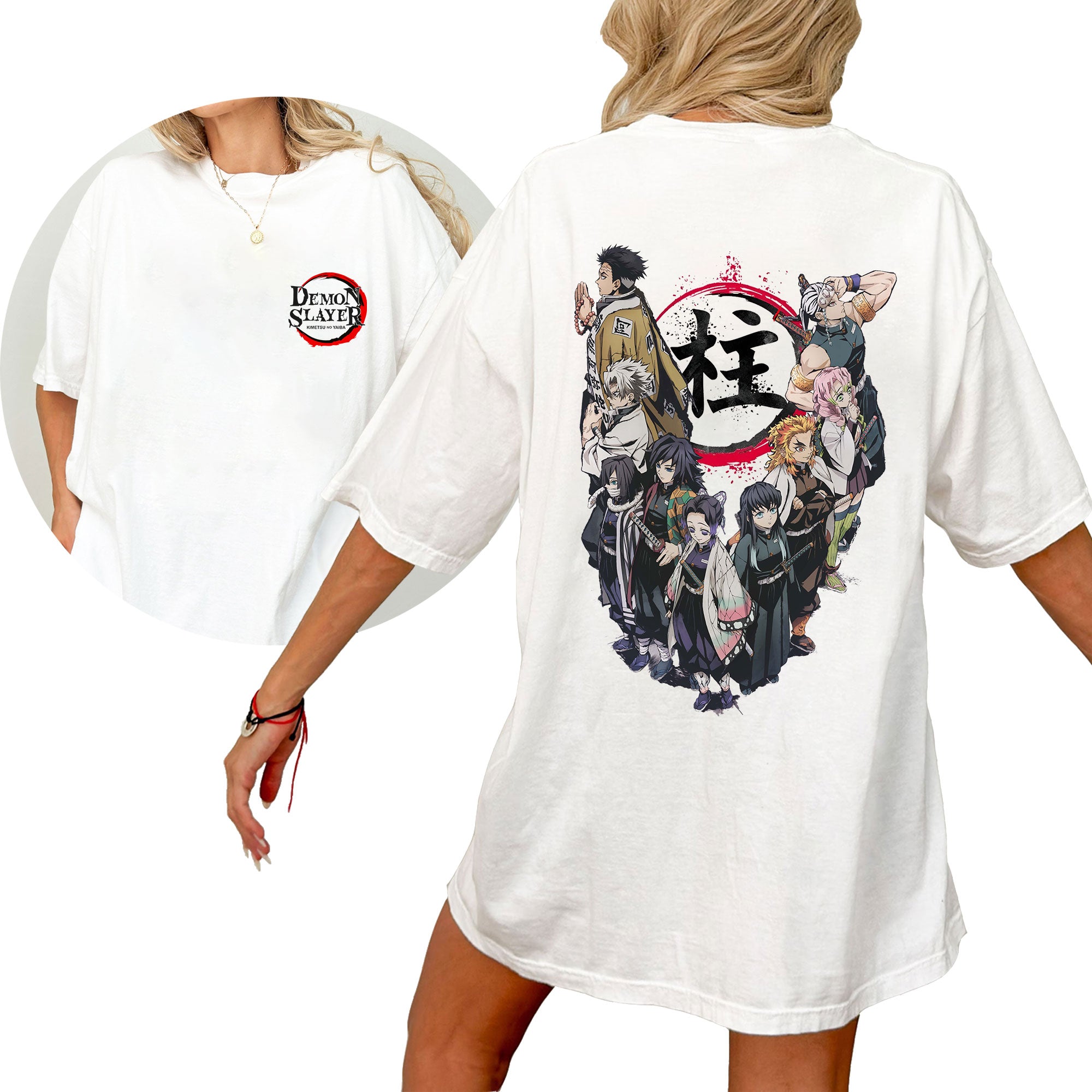 Camiseta unisex para amantes del anime Demon Slayer Pillars - Sudadera - Sudadera con capucha