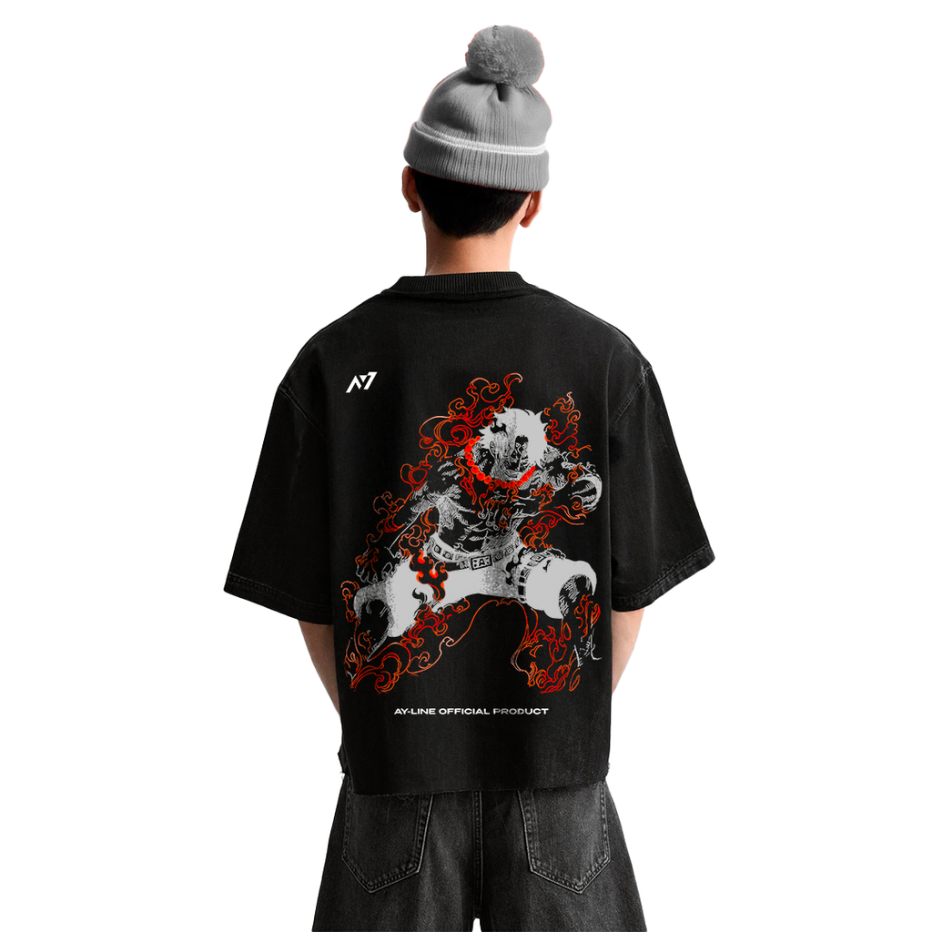 Camiseta streetwear Flame Rogue 2.0 negra