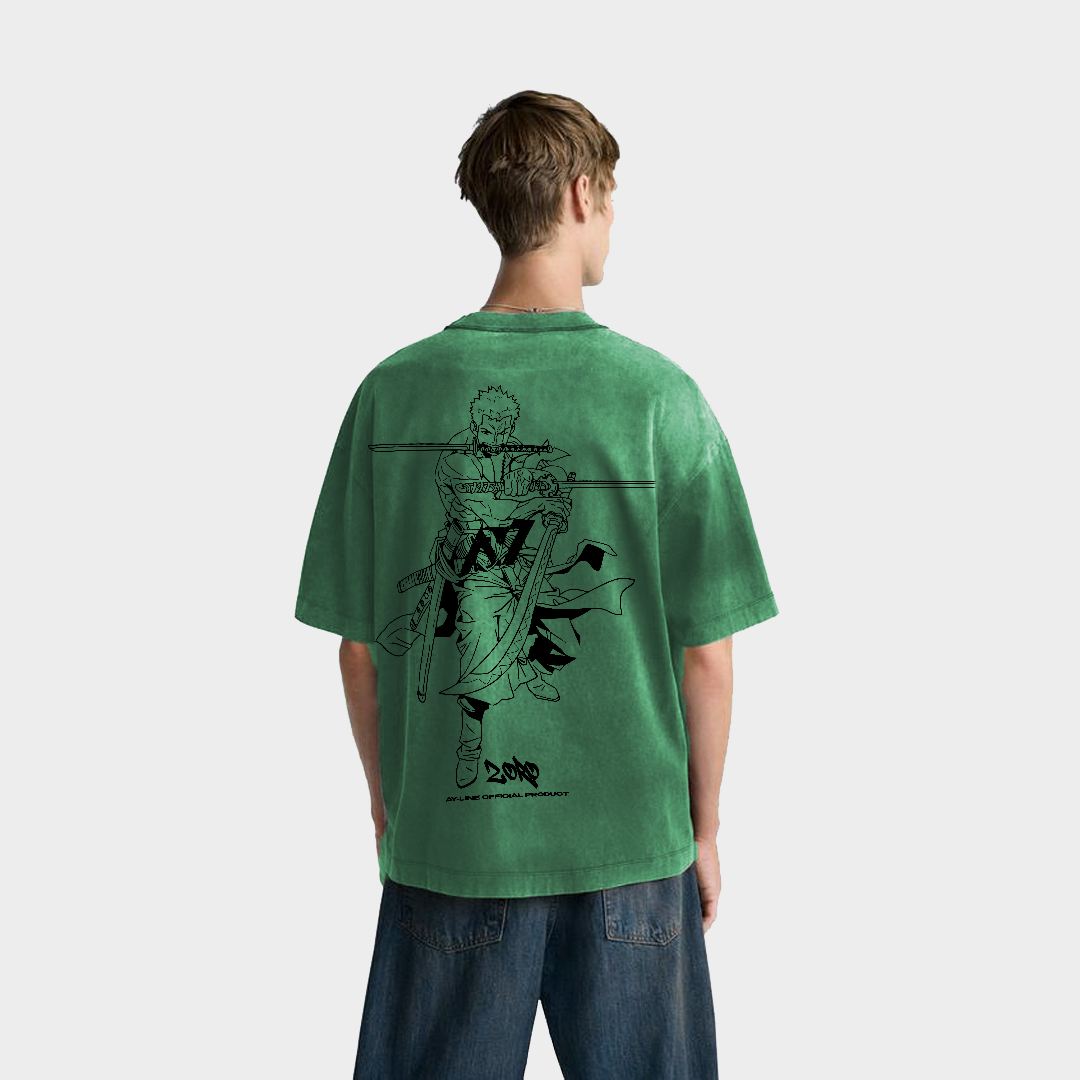 Pirate Hunter Streetwear Washed Shirt Green
