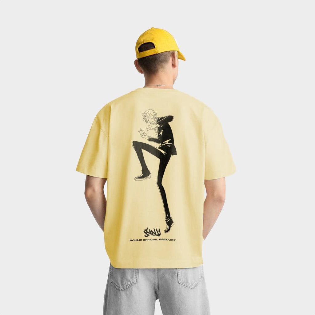 Black Leg Neon Streetwear Shirt Yellow