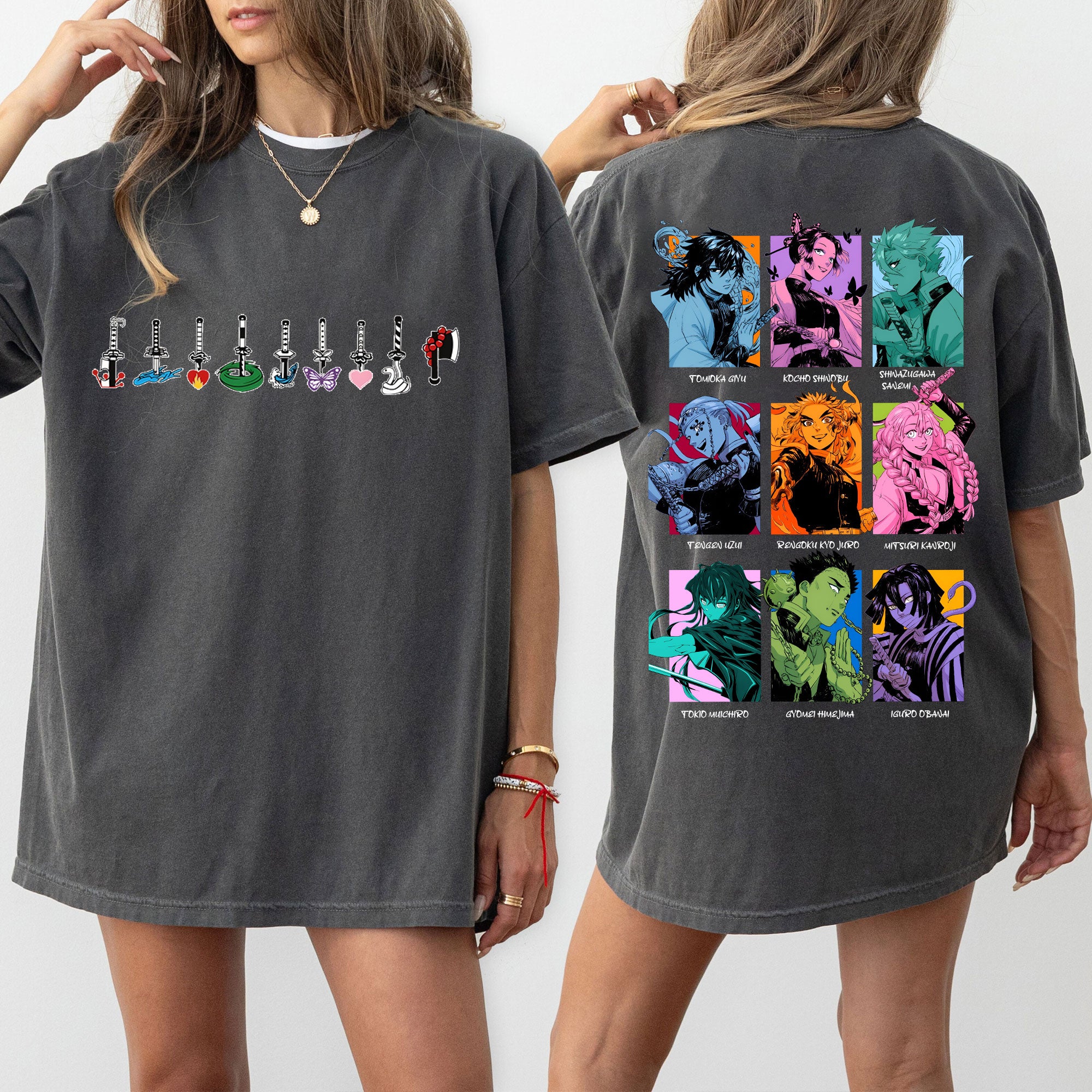 Camiseta- Sudadera con capucha- Sudadera unisex de los personajes Hashira de Demon Slayer