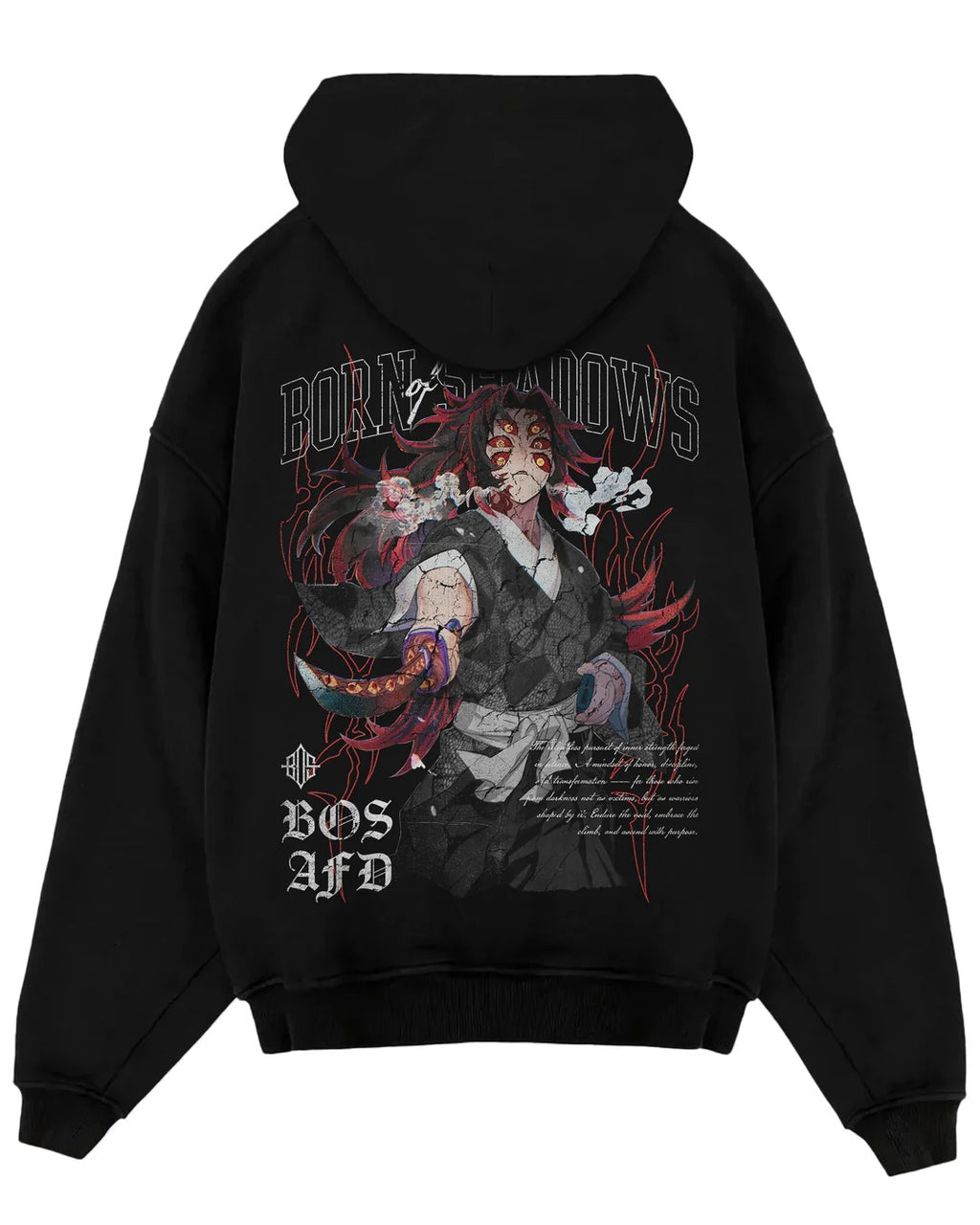 Sudadera con capucha lavada unisex Demon Slayer