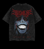 T-shirt unisexe délavé imprimé statue de dieu