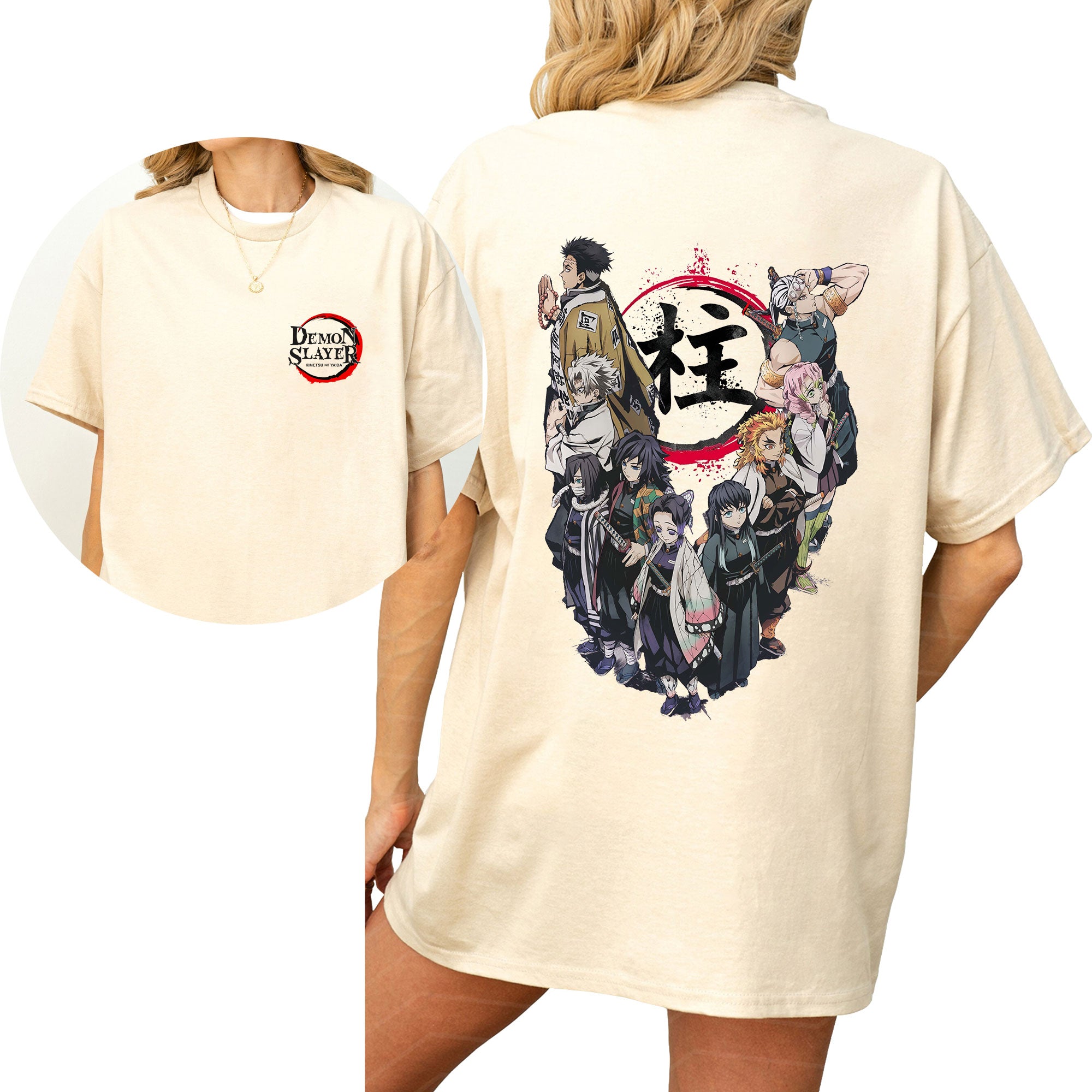 Camiseta unisex para amantes del anime Demon Slayer Pillars - Sudadera - Sudadera con capucha