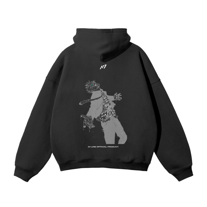 Sudadera con capucha RCT Resurrection Streetwear, color negro y gris