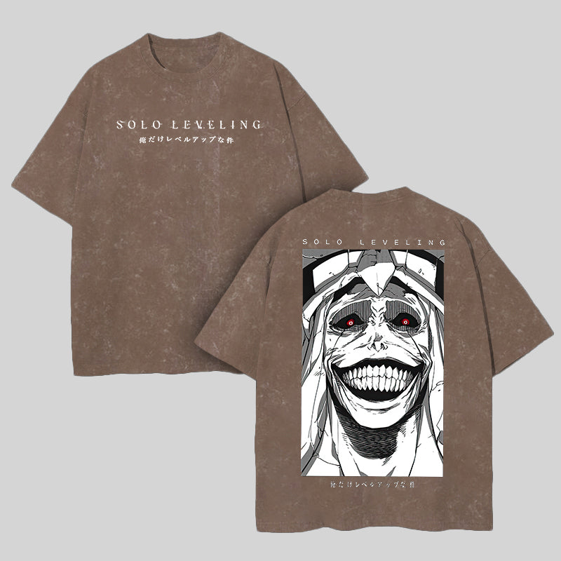 Camiseta Unisex Estampada Lavada Solo Leveling
