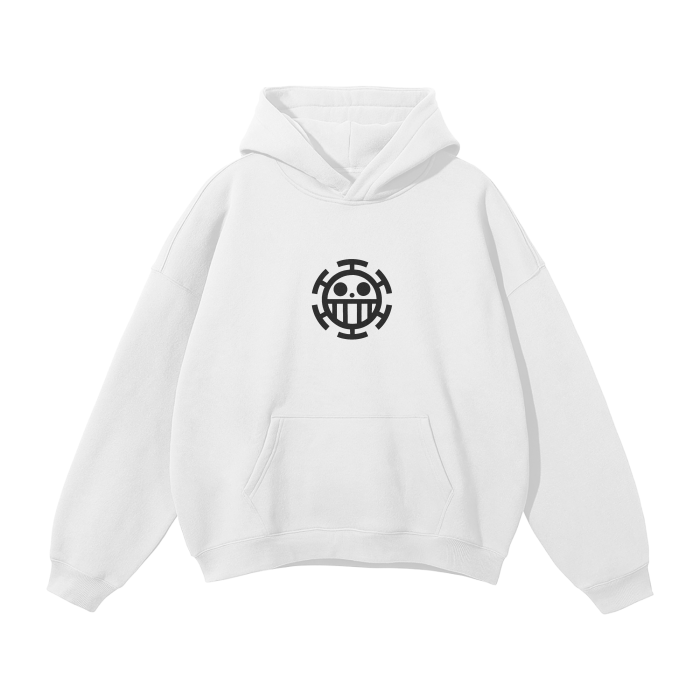 Sweat à capuche Y2K blanc "Chirurgien de la Mort"