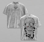 Jujutsu Kaisen: Camiseta/Sudadera/Sudadera con capucha Ryomen Sukuna estilo vintage desgastado
