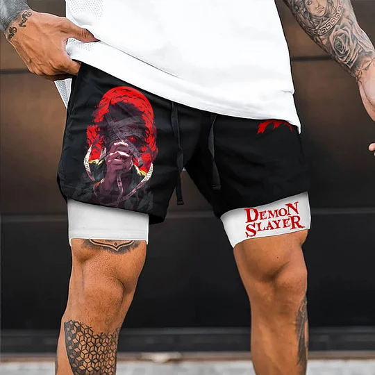 Short unisexe streetwear Demon Slayer