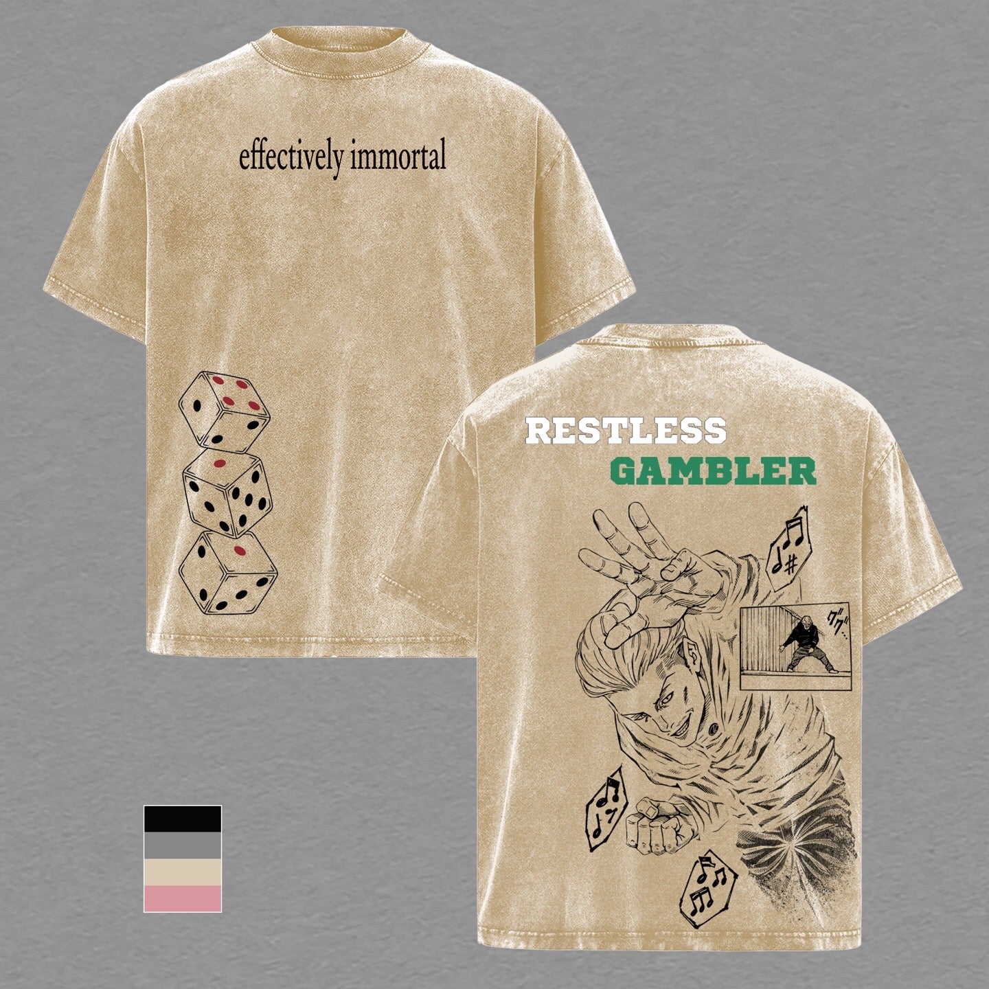 T-shirt/Col Ras Du Cou/Sweat À Capuche Lavé Jujutsu Kaisen Hakarikinji