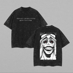 T-shirt unisexe délavé imprimé Solo Leveling