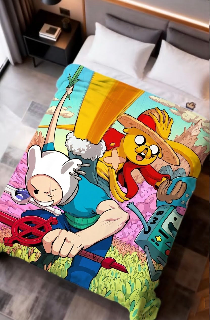 Crossover Time!" By David Fueleki! One Piece Anime Blanket