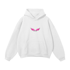 Sweat à capuche streetwear Threaded Tyrant Y2K blanc