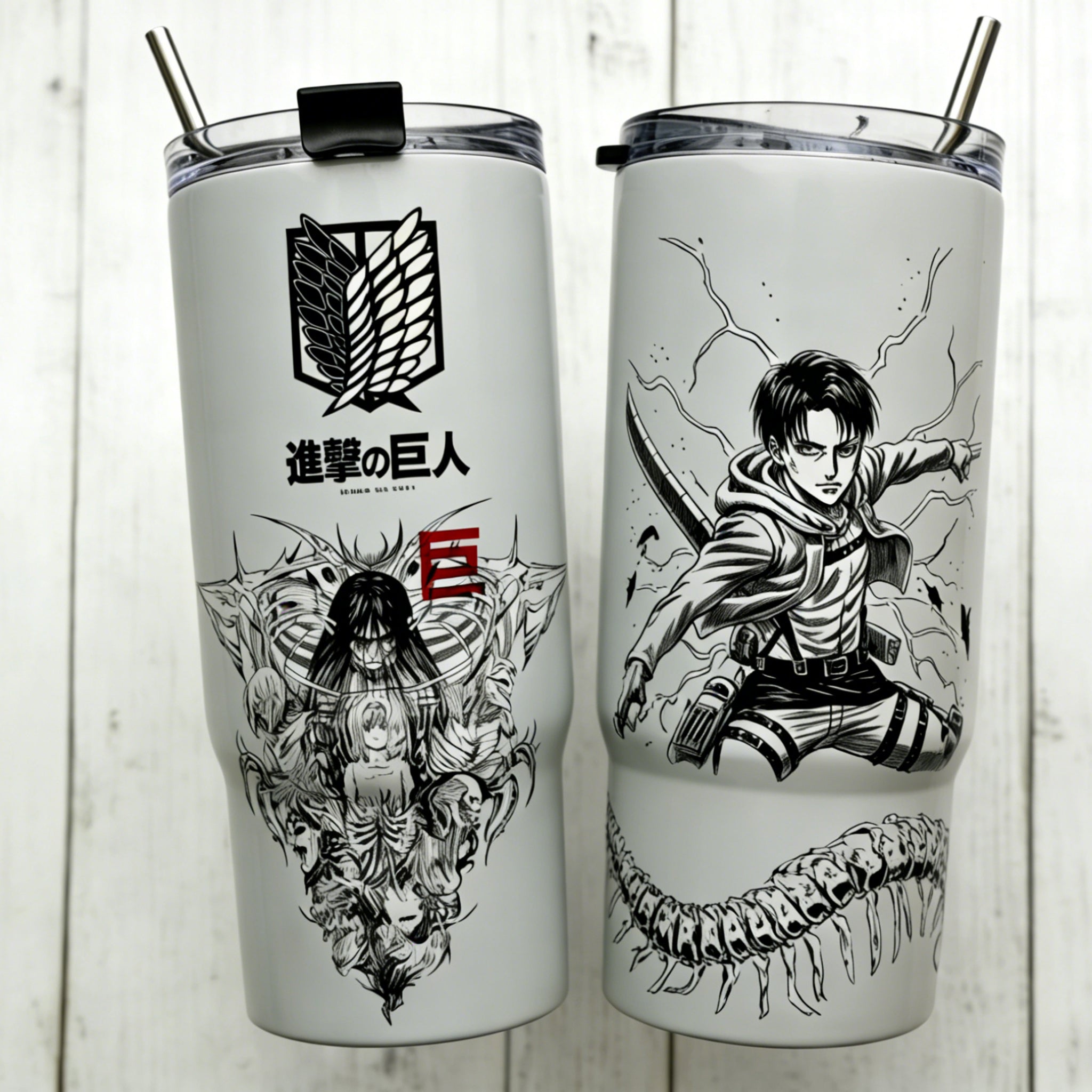 Attack on Titan Themed engraved Stanley Tumbler Cup