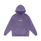 Clap and Crush Streetwear Hoodie Purple Washed