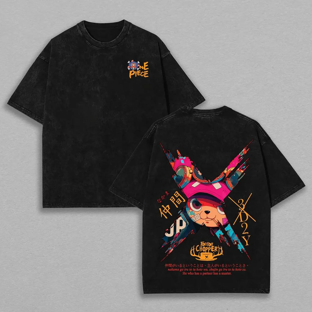 Tony Tony Chopper One Piece Anime Unisex Washed T-Shirt/HOODIE