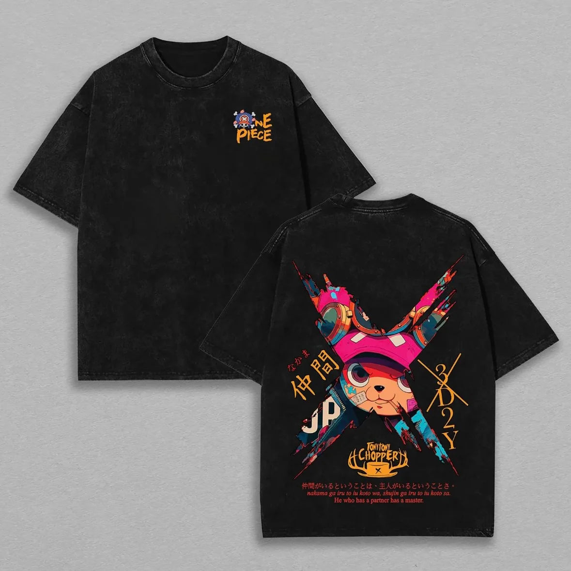 Tony Tony Chopper One Piece Anime Unisex Washed T-Shirt/HOODIE