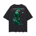 Chemise Streetwear Chasseur de Pirates Y2K Noire