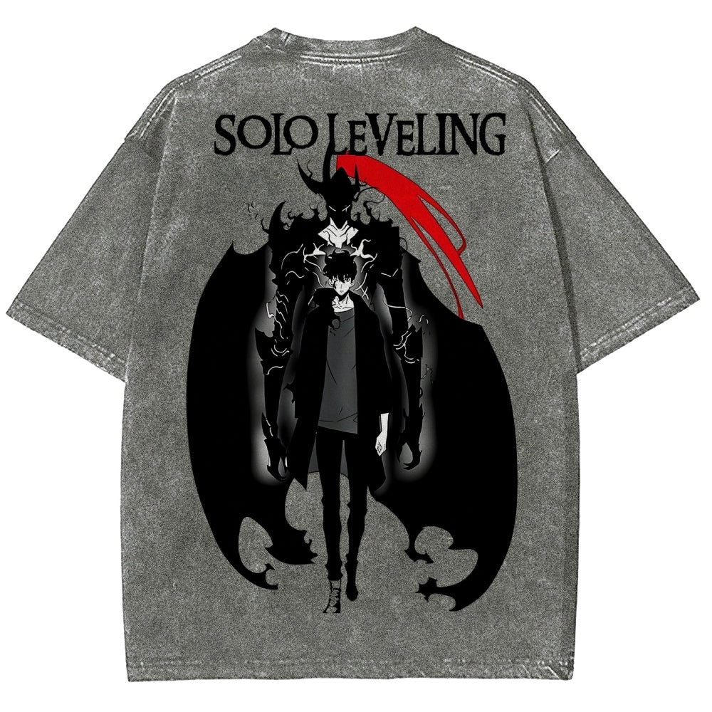 Solo Leveling Printed Unisex Washed T-Shirt